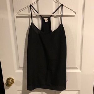J Crew black fancy tank top